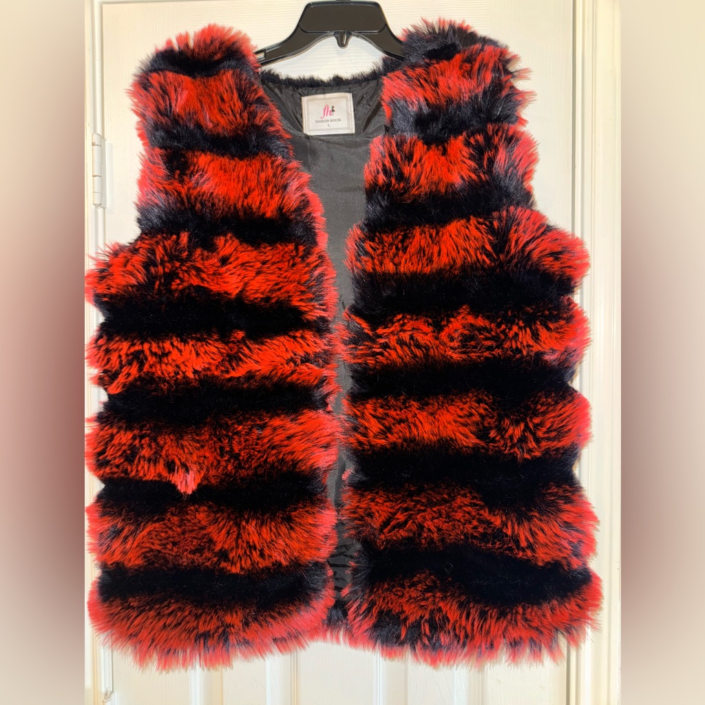 Fh Fashion House Faux Fur Vest